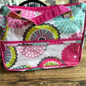 New with no tags. Thirty one Floral Pink & Blue Flowers Bag.
